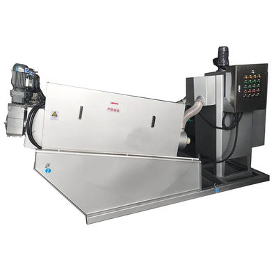 Máquina de Desidratação de Lodo de Prensa de Parafuso de Aço Inoxidável Espessamento Integrado