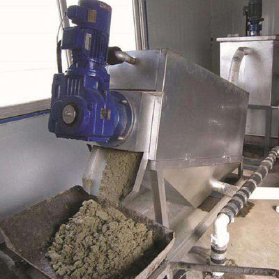 Taxa alta de secagem da desidratação da máquina da lama SS304 espiral automática