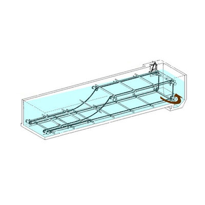 Planta de tratamento de esgotos do comprimento do sistema 18m do raspador de lama da placa de corrente SS304