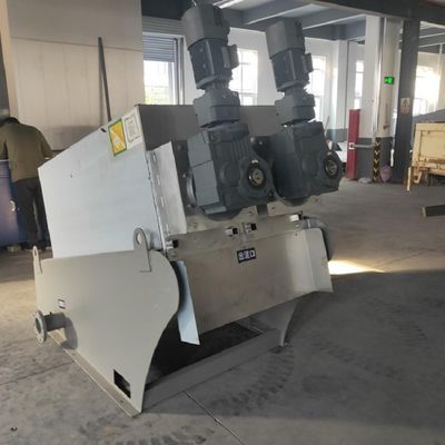 máquina de secagem da lama da imprensa de parafuso 90-150kg/H para a fábrica imprimindo e de tingidura