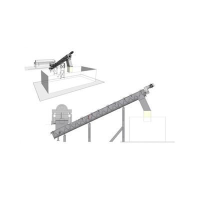 Eficiência elevada material granulada do transporte de parafuso do pó da espiral de aço inoxidável do eixo helicoidal