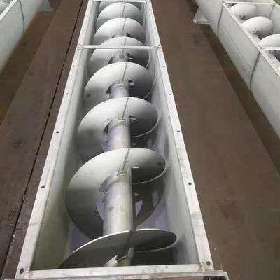 Eficiência elevada material granulada do transporte de parafuso do pó da espiral de aço inoxidável do eixo helicoidal