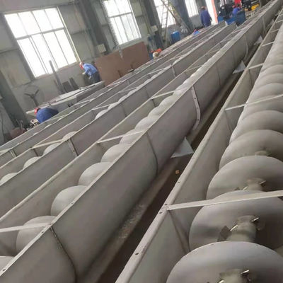 Eficiência elevada material granulada do transporte de parafuso do pó da espiral de aço inoxidável do eixo helicoidal