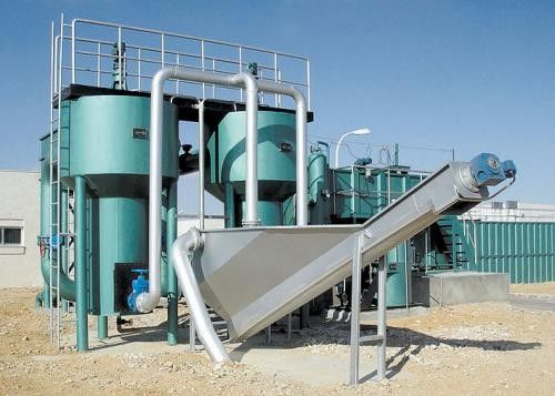 Separador de Rosca Sem Eixo Eficiente para Tratamento de Águas Residuais