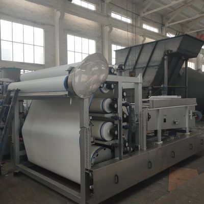 Equipamento de secagem da pasta de aço inoxidável, tratamento de águas residuais da imprensa da correia 10m3/h