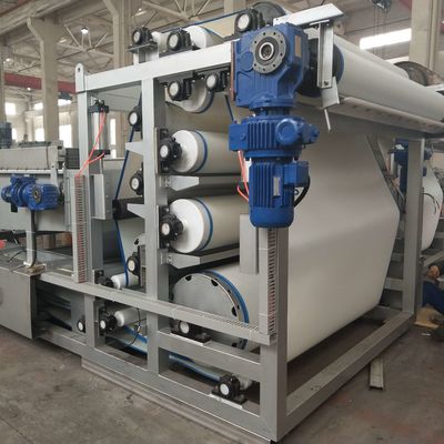 Equipamento de secagem da pasta de aço inoxidável, tratamento de águas residuais da imprensa da correia 10m3/h