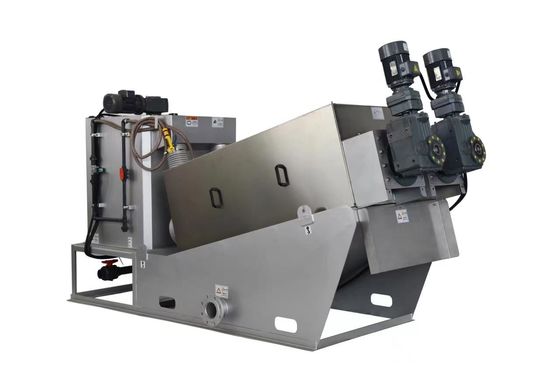 Máquina de secagem da lama Volute da imprensa de parafuso para a planta de tratamento da água da água de esgoto