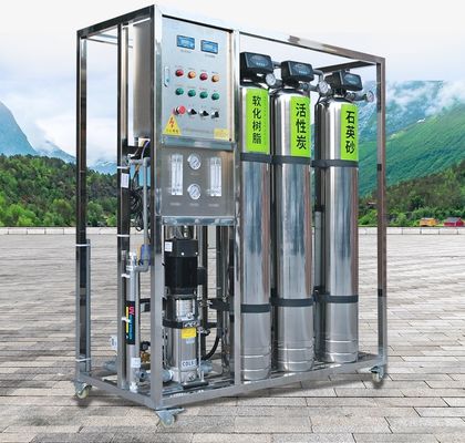 Purificador automático de água pura RO Deionizado Equipamento de água macia 500l/H Equipamento de tratamento de água