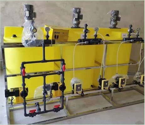 Liberação lenta do Pac Pam Flocculant Automatic Dosing Machine do PE 1000L/H que dissolve-se