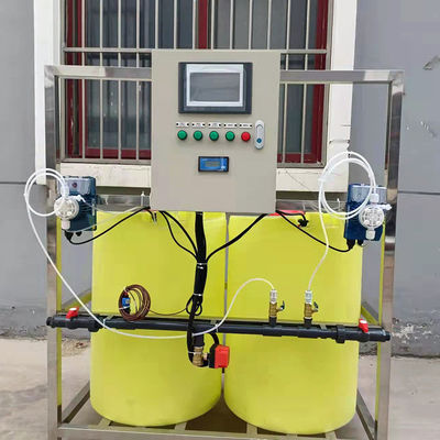 Liberação lenta do Pac Pam Flocculant Automatic Dosing Machine do PE 1000L/H que dissolve-se