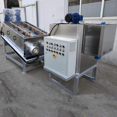 Tipo tratamento de esgotos 3m3/H automático do parafuso SS304 do pasto do desidratador da lama