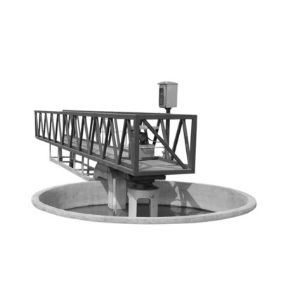 Tanque de sedimentação periférico do raspador de lama da movimentação da meia ponte de aço inoxidável
