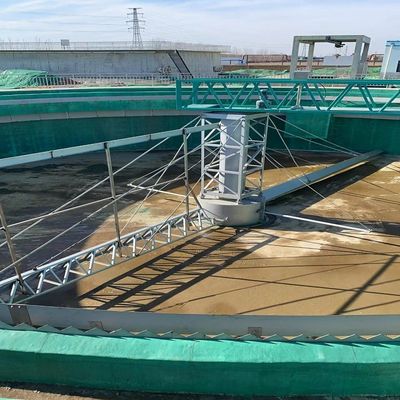 Tanque de sedimentação periférico do raspador de lama da movimentação da meia ponte de aço inoxidável