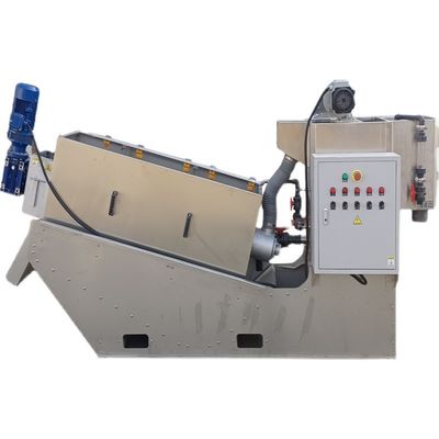 Máquina de desaguamento de lodo tipo espiral prensa de parafuso SS 304 Material