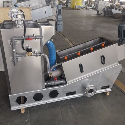 Máquina de Desidratação de Lodo de Prensa de Parafuso de Aço Inoxidável Espessamento Integrado