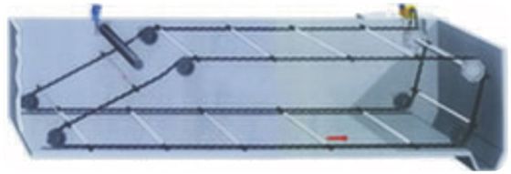 aço carbono do sistema do raspador da corrente de 3m para o tanque do tratamento da água