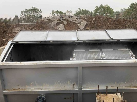 Sistema de aço inoxidável da filtragem das águas residuais, filtro de cilindro giratório branco